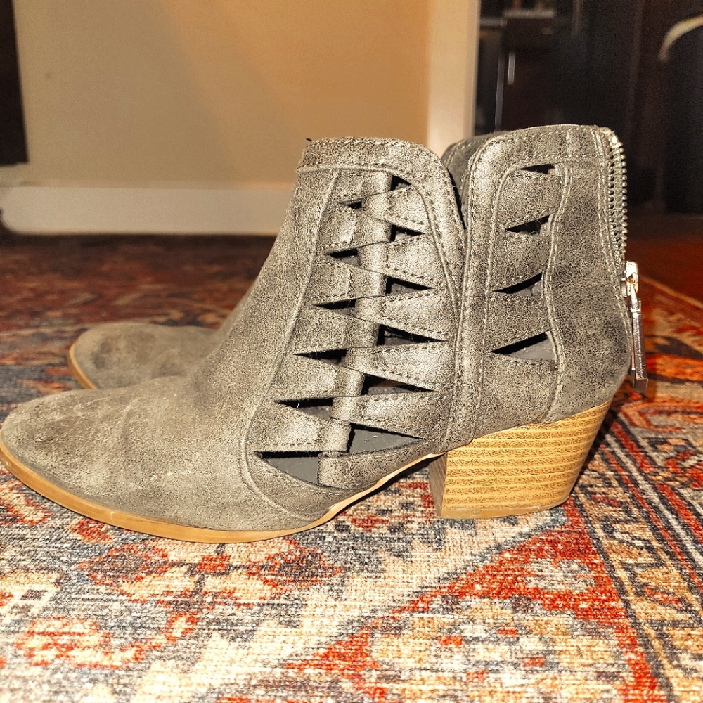 Grey Ankle Boots